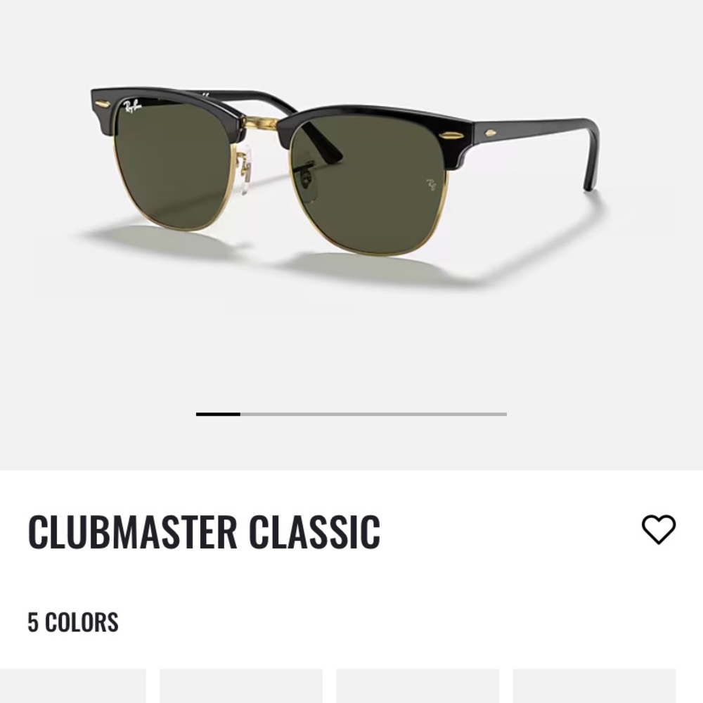 Ray-Ban Clubmaster Classic Sunglasses - Black and Gold